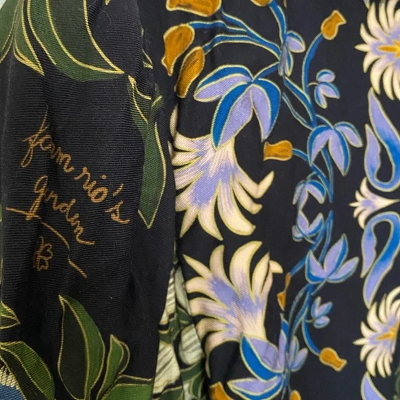 FARM Rio Black Garden Mini Dress with Multicolor Floral Design Medium - Picture 3 of 9